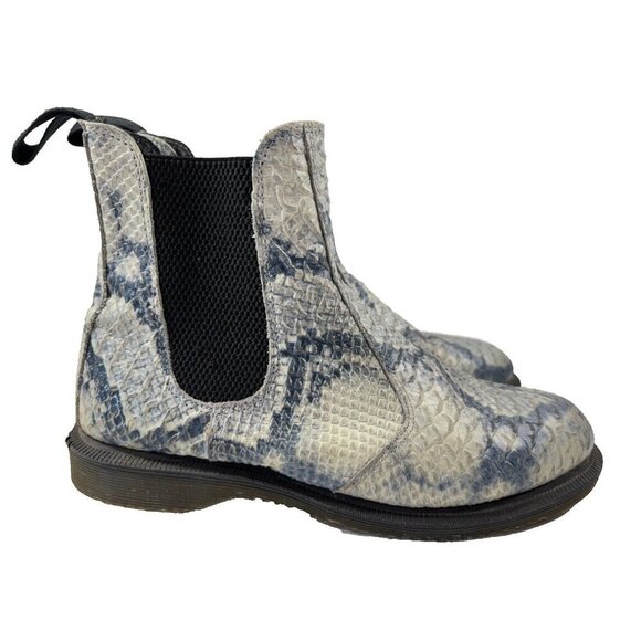 Dr.Marten's Flora Asciano Leather Snakeskin Embossed Chelsea Boot Women's Size 7 - Picture 1 of 14